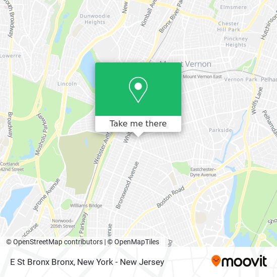 Mapa de E St Bronx Bronx