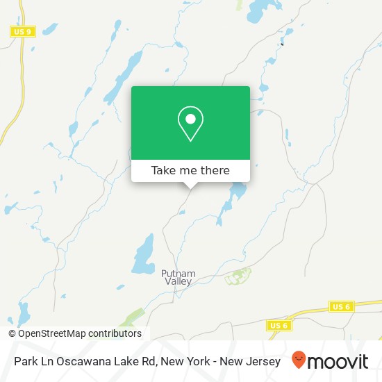 Mapa de Park Ln Oscawana Lake Rd, Putnam Valley (OSCAWANA LAKE), NY 10579