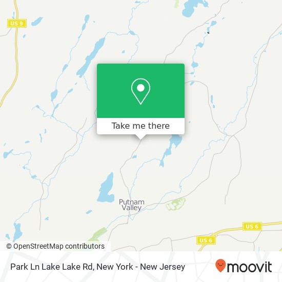 Mapa de Park Ln Lake Lake Rd, Putnam Valley (OSCAWANA LAKE), NY 10579