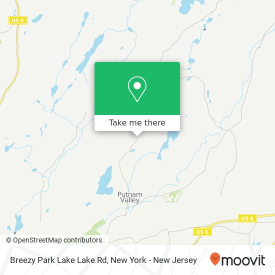 Mapa de Breezy Park Lake Lake Rd, Putnam Valley (OSCAWANA LAKE), NY 10579
