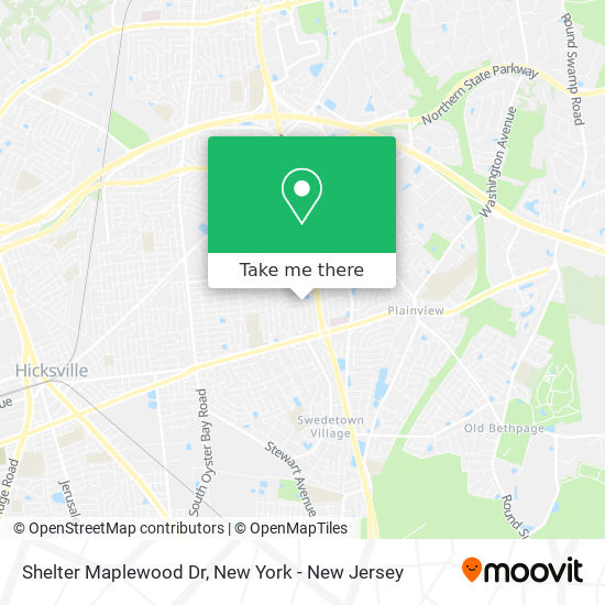 Shelter Maplewood Dr map