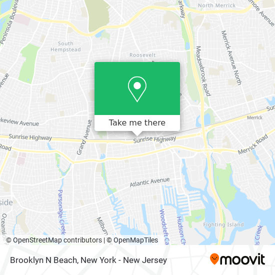 Brooklyn N Beach map