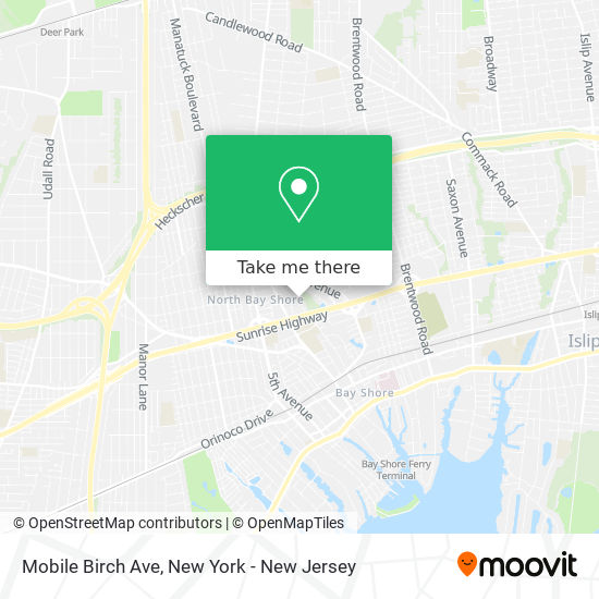 Mobile Birch Ave map