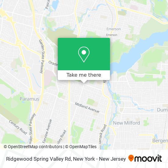 Mapa de Ridgewood Spring Valley Rd