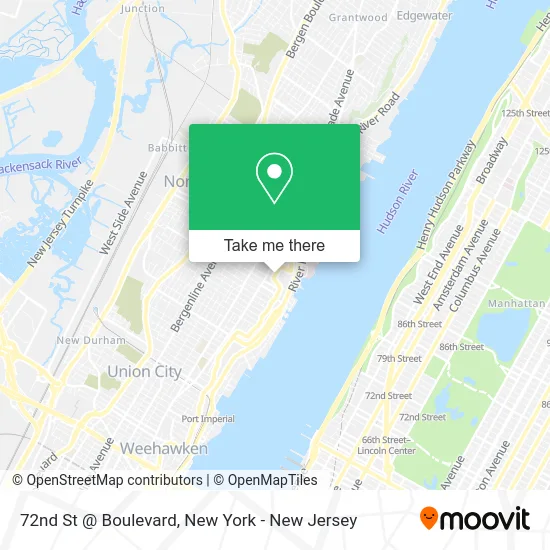 72nd St @ Boulevard map