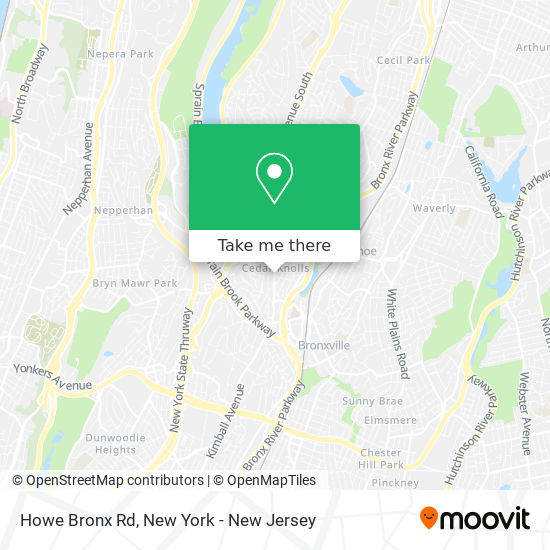 Howe Bronx Rd map