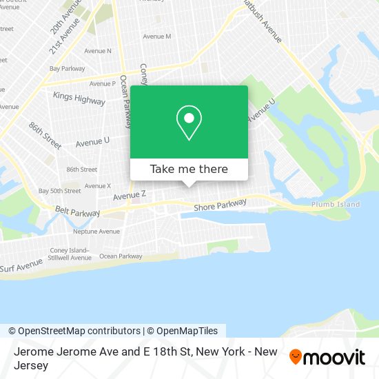 Jerome Jerome Ave and E 18th St map