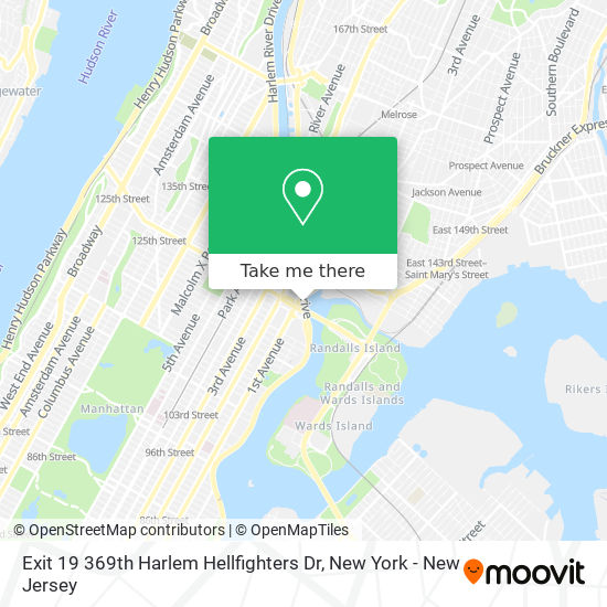 Mapa de Exit 19 369th Harlem Hellfighters Dr