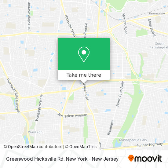 Greenwood Hicksville Rd map