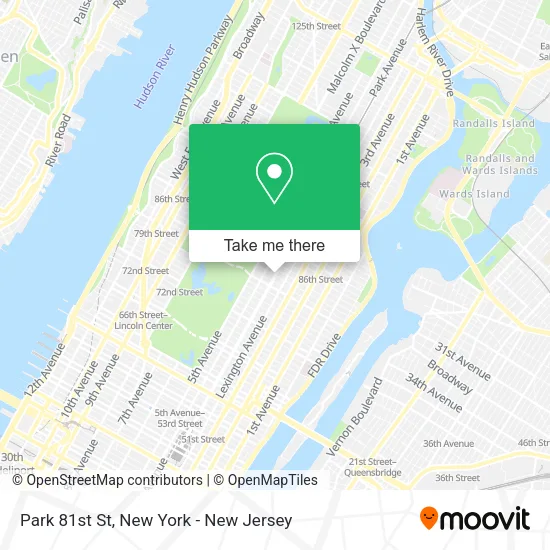 Park 81st St map