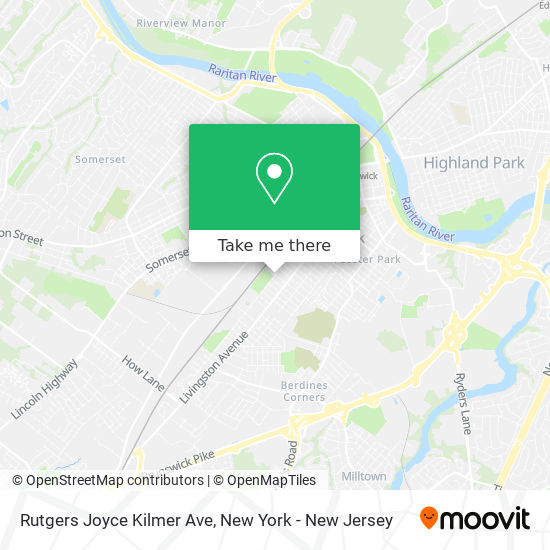 Mapa de Rutgers Joyce Kilmer Ave