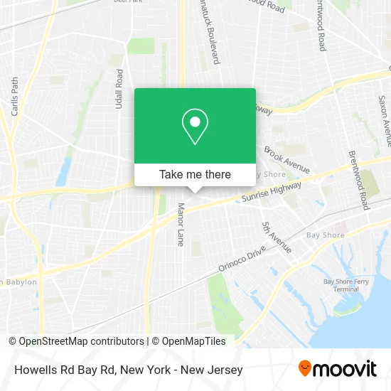 Howells Rd Bay Rd map