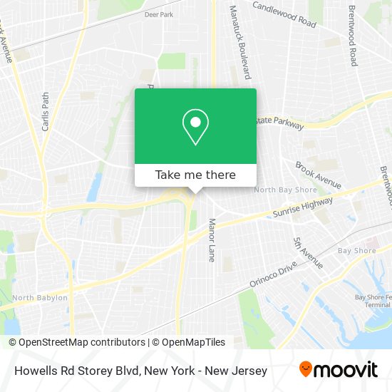 Howells Rd Storey Blvd map