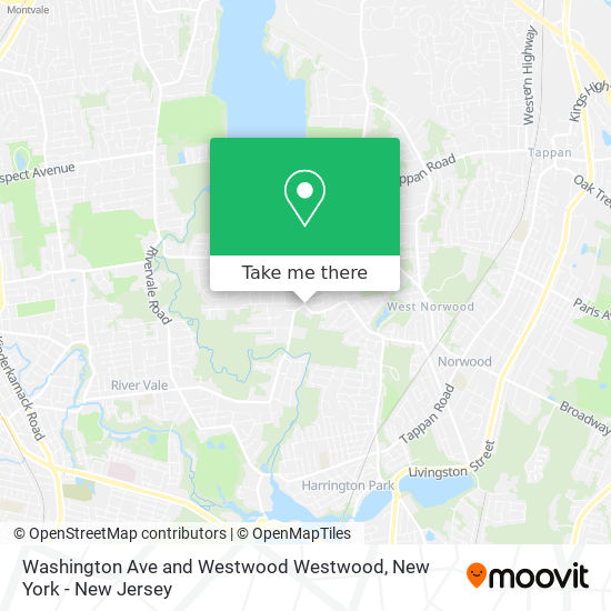 Washington Ave and Westwood Westwood map