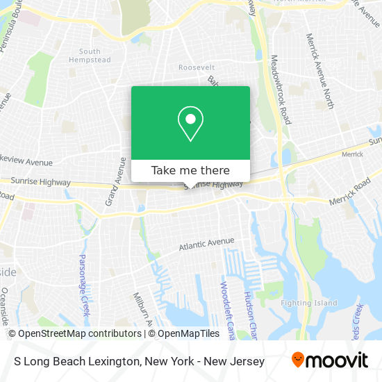 S Long Beach Lexington map