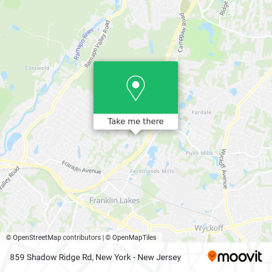 Mapa de 859 Shadow Ridge Rd