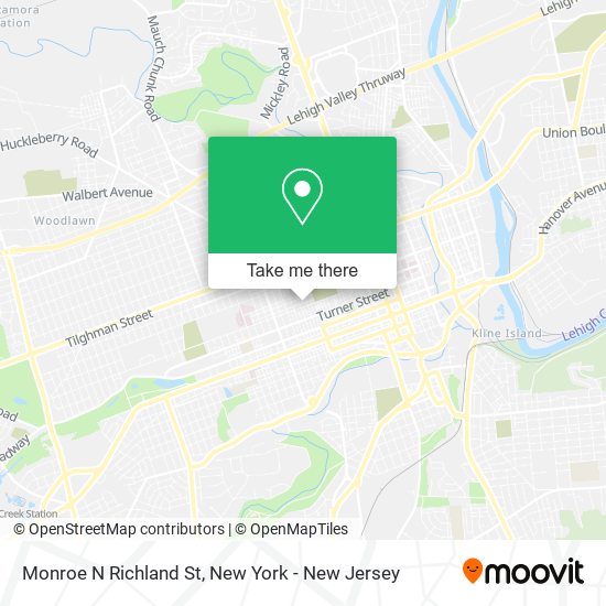 Monroe N Richland St map