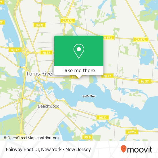 Fairway East Dr, Toms River, NJ 08753 map