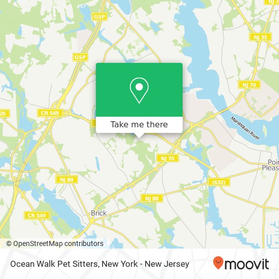 Mapa de Ocean Walk Pet Sitters, Maxwell Ct