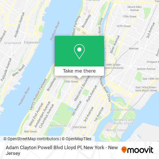 Mapa de Adam Clayton Powell Blvd Lloyd Pl