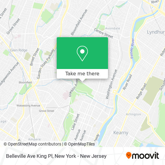 Belleville Ave King Pl map