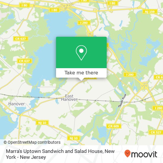 Marra's Uptown Sandwich and Salad House, 462 Ridgedale Ave map