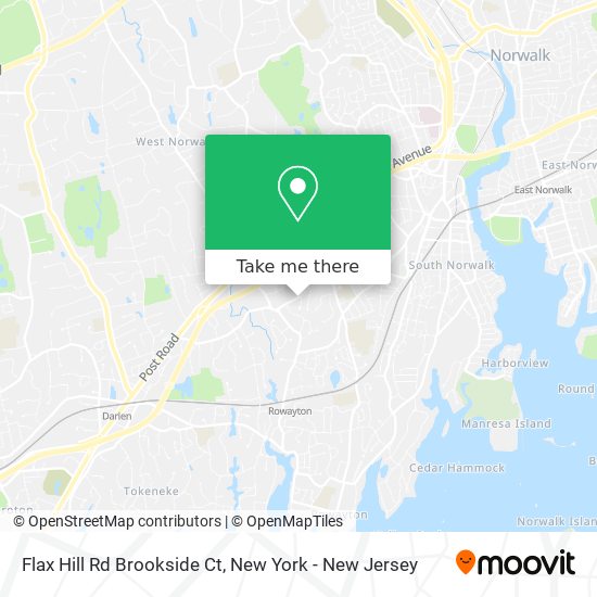 Flax Hill Rd Brookside Ct map