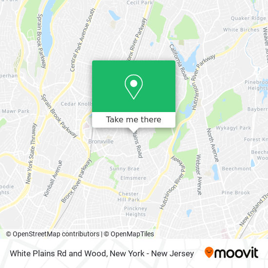 White Plains Rd and Wood map
