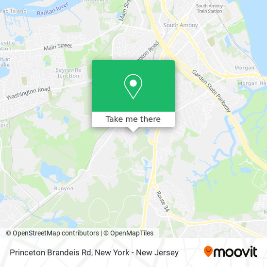 Princeton Brandeis Rd map