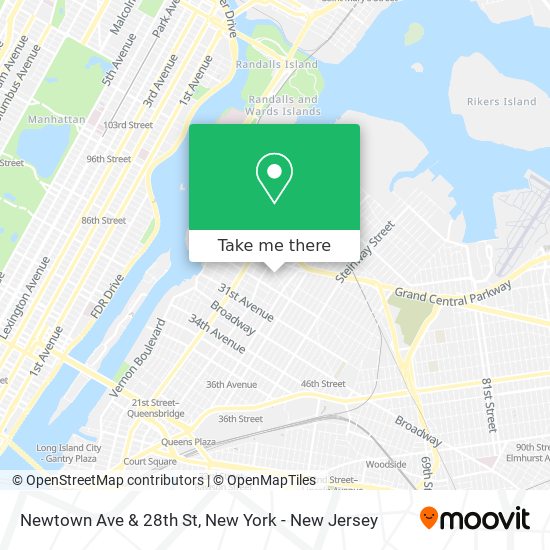Newtown Ave & 28th St map