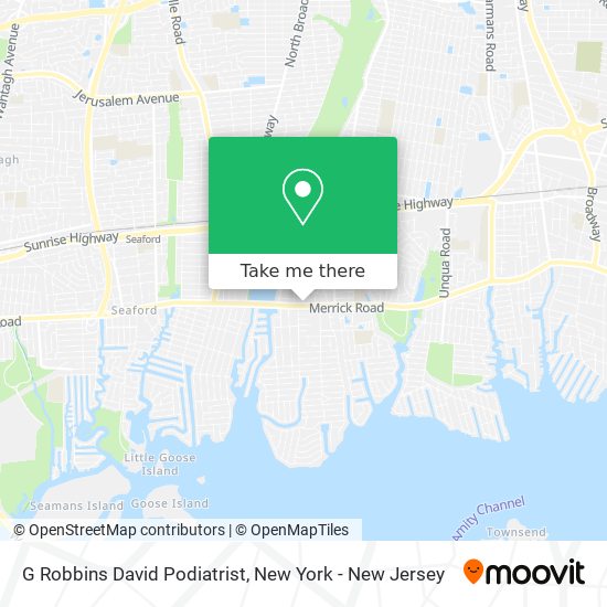 G Robbins David Podiatrist map