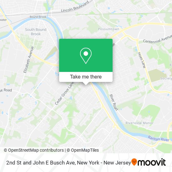 Mapa de 2nd St and John E Busch Ave
