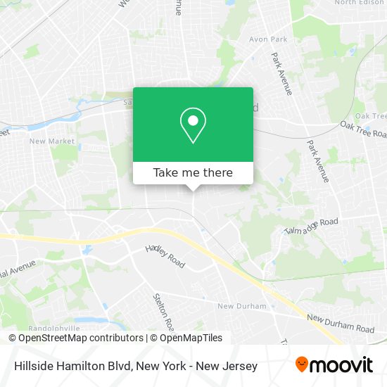 Hillside Hamilton Blvd map