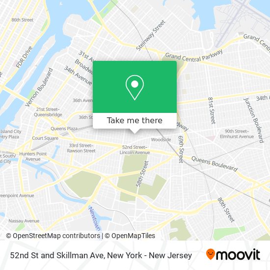 52nd St and Skillman Ave map