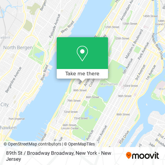 89th St / Broadway Broadway map