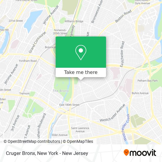 Cruger Bronx map