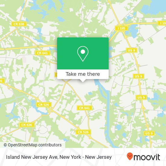 Mapa de Island New Jersey Ave, Jackson, NJ 08527