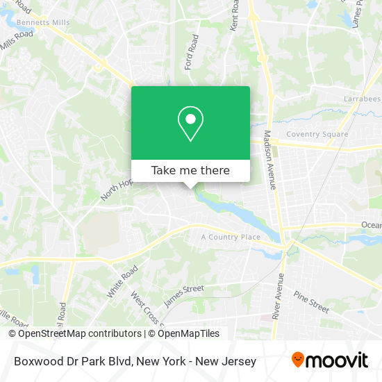 Boxwood Dr Park Blvd map