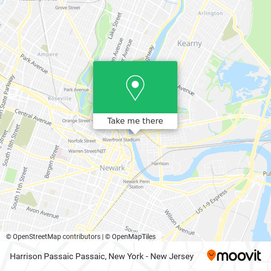 Mapa de Harrison Passaic Passaic