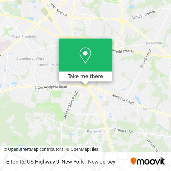 Elton Rd US Highway 9 map