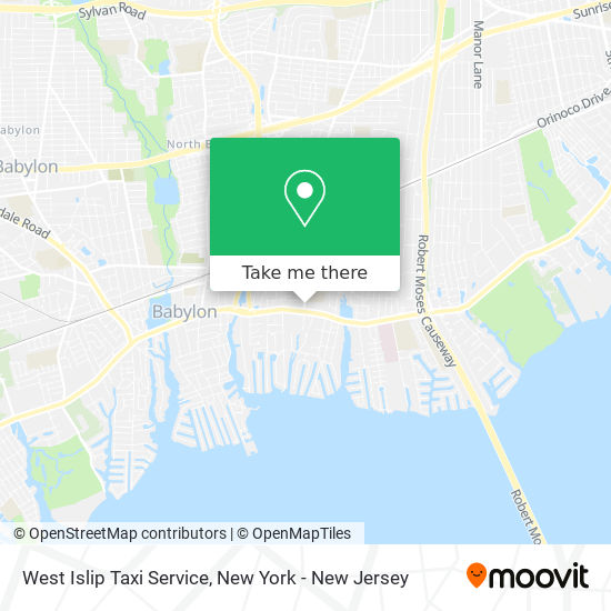 West Islip Taxi Service map