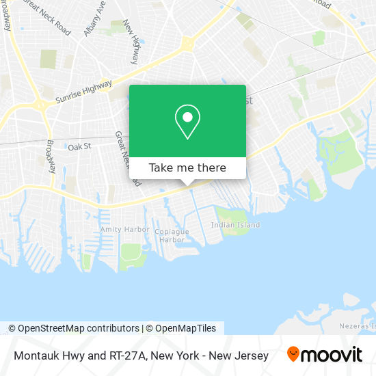 Montauk Hwy and RT-27A map