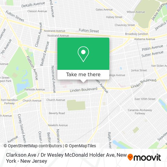 Mapa de Clarkson Ave / Dr Wesley McDonald Holder Ave