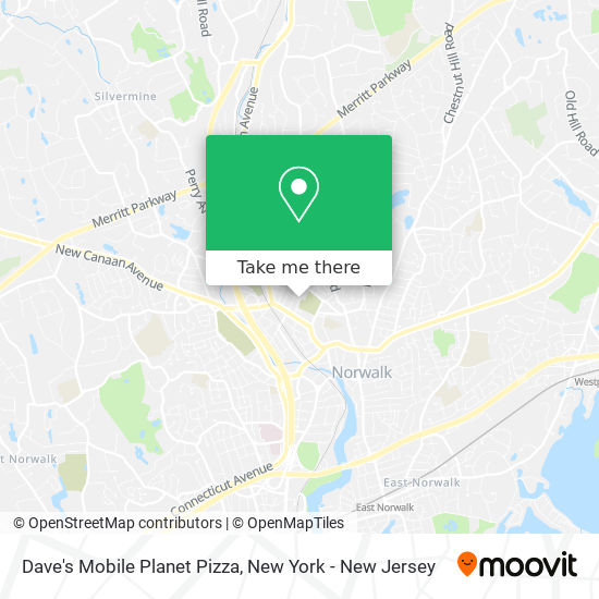 Dave's Mobile Planet Pizza map