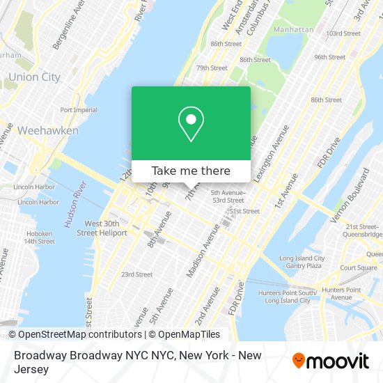 Broadway Broadway NYC NYC map
