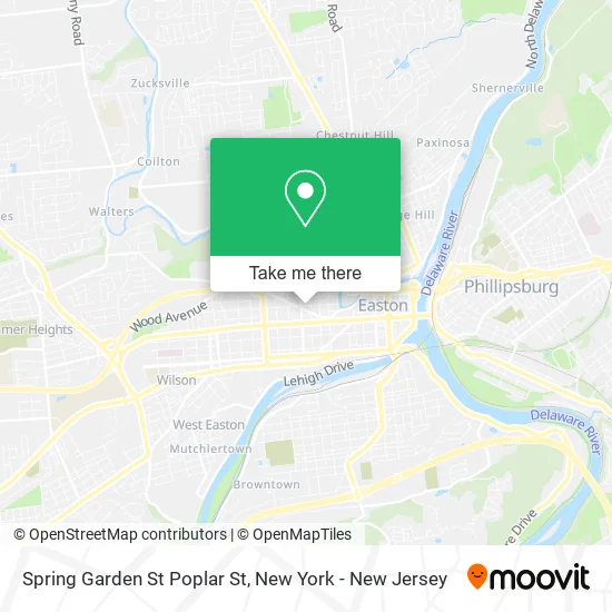 Spring Garden St Poplar St map