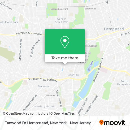 Tanwood Dr Hempstead map