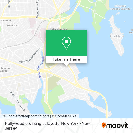 Mapa de Hollywood crossing Lafayette