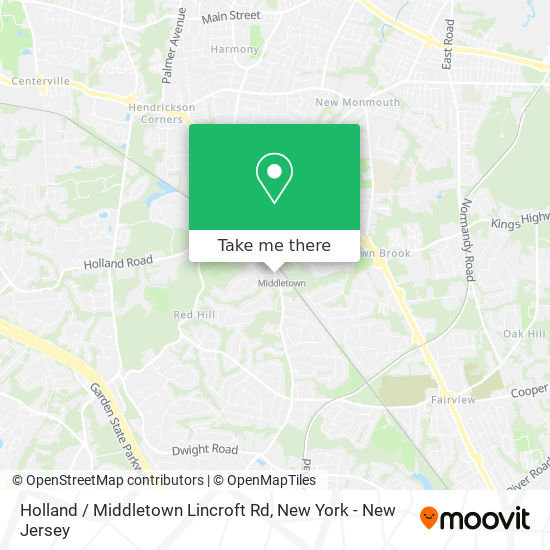 Holland / Middletown Lincroft Rd map