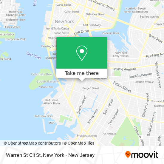 Warren St Cli St map